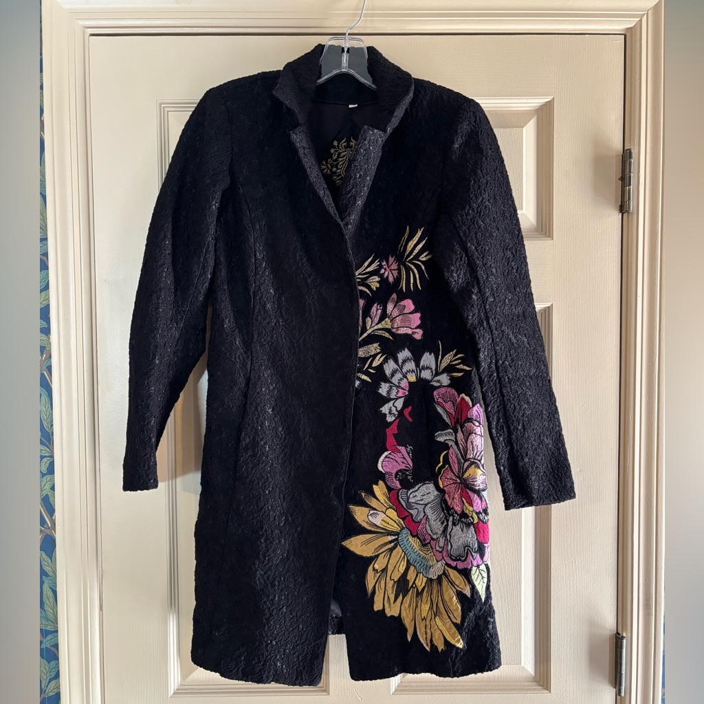 Biya Johnny Was Embroidered Coat Jacket Small